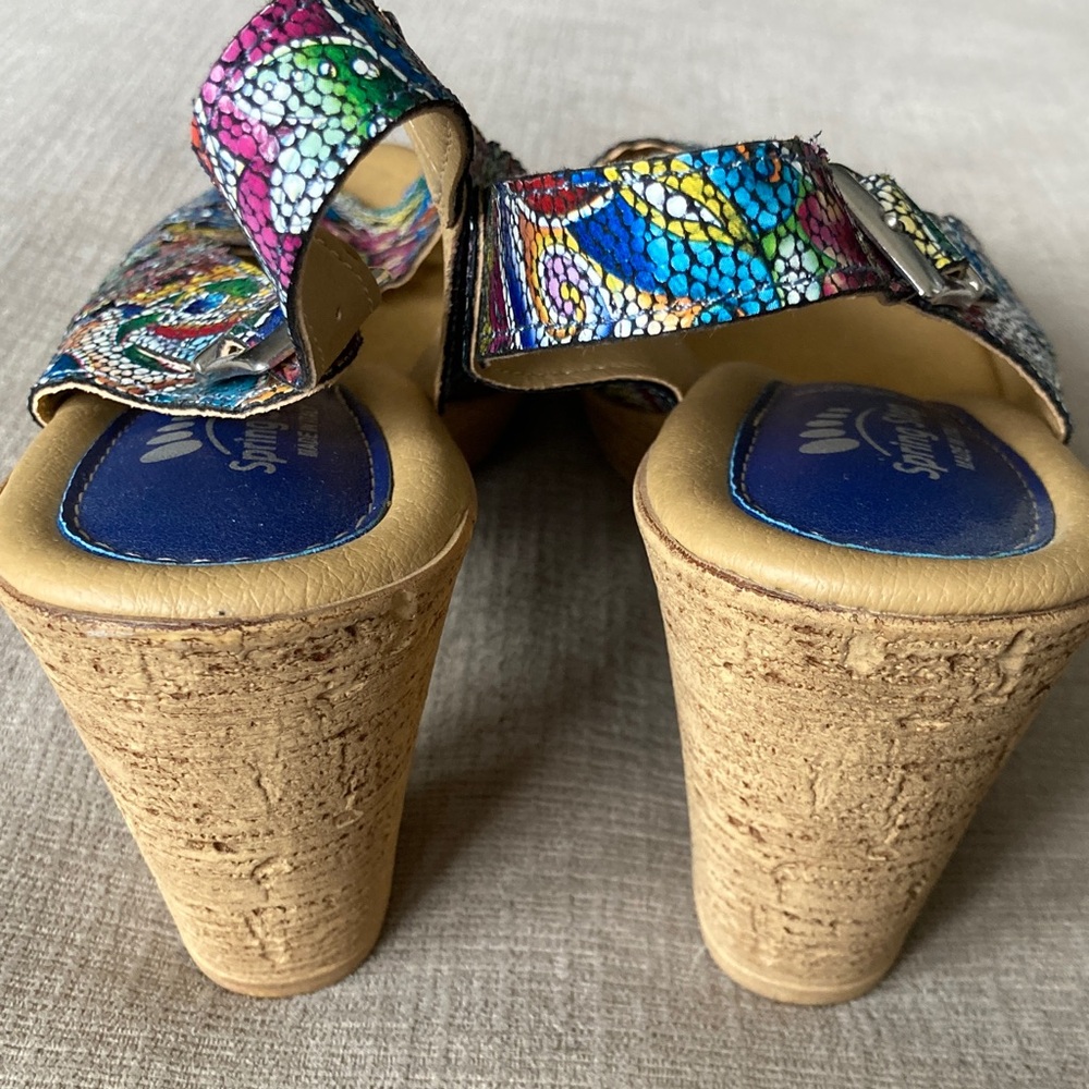 Spring Step Multicolor Open-Toe Slingback Heels, … - image 6